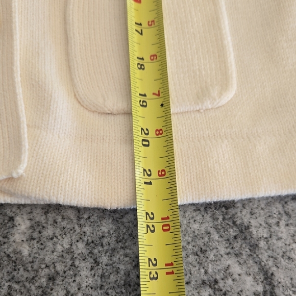 J. Jill Women's Small Cream Button Front Pocket Work Casual Cotton Cardigan - Picture 14 of 14